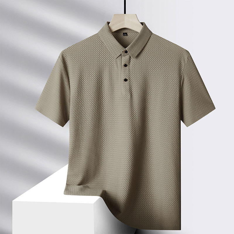 Thumbnail: Mens Short Sleeve Plaid Polo Shirt