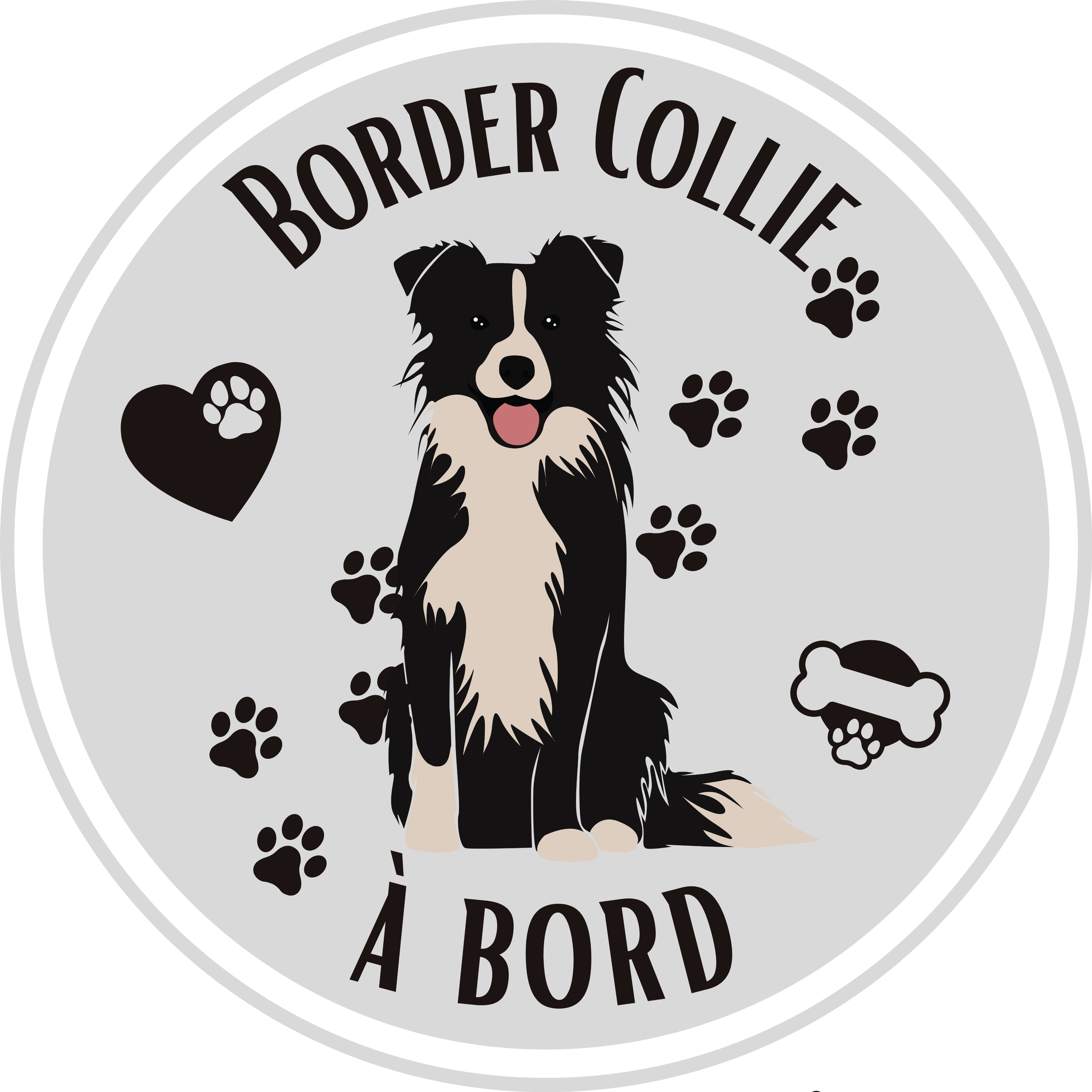 Autocollant Animaux à Bord - Border Collie