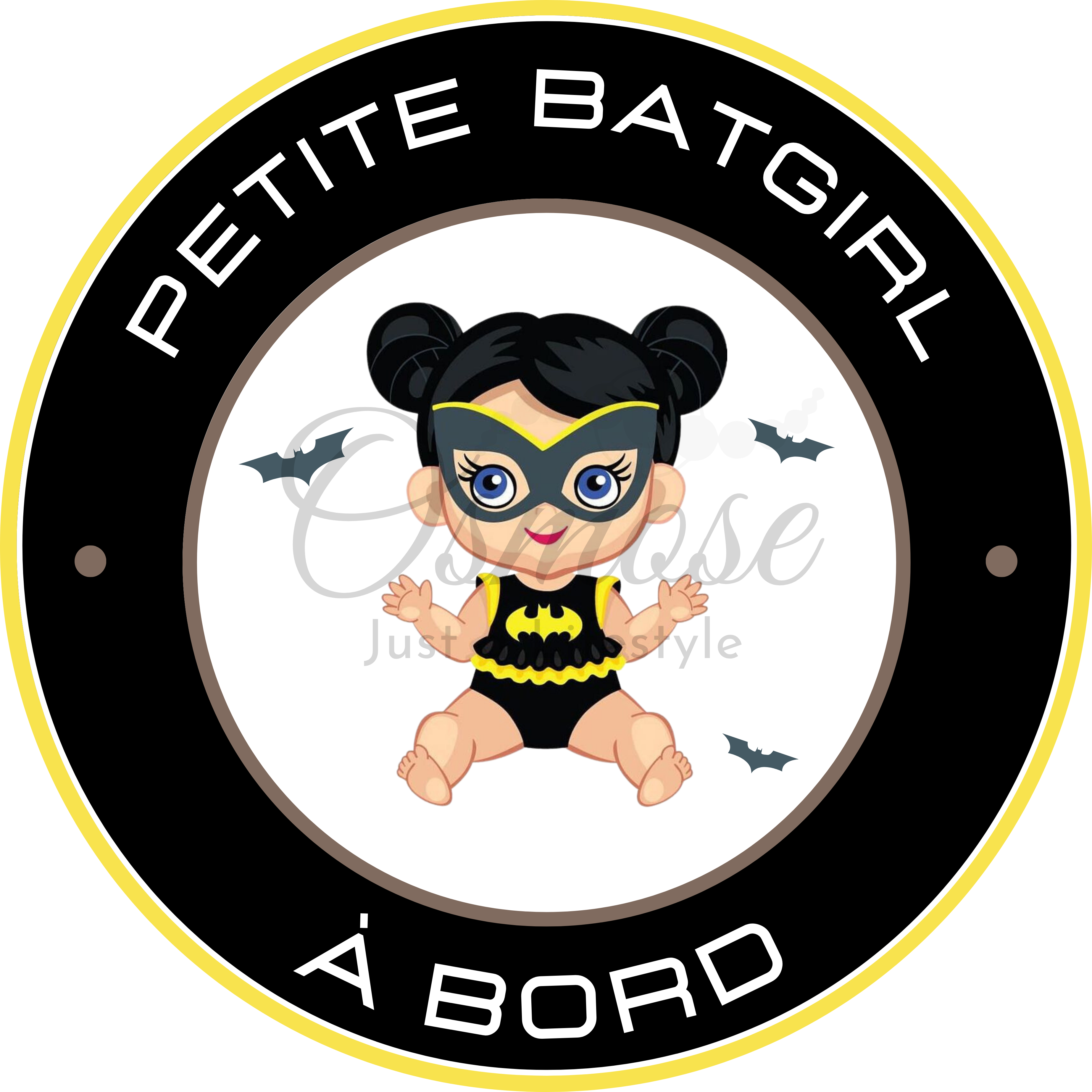 Autocollant Bébé à Bord - Petite Batgirl
