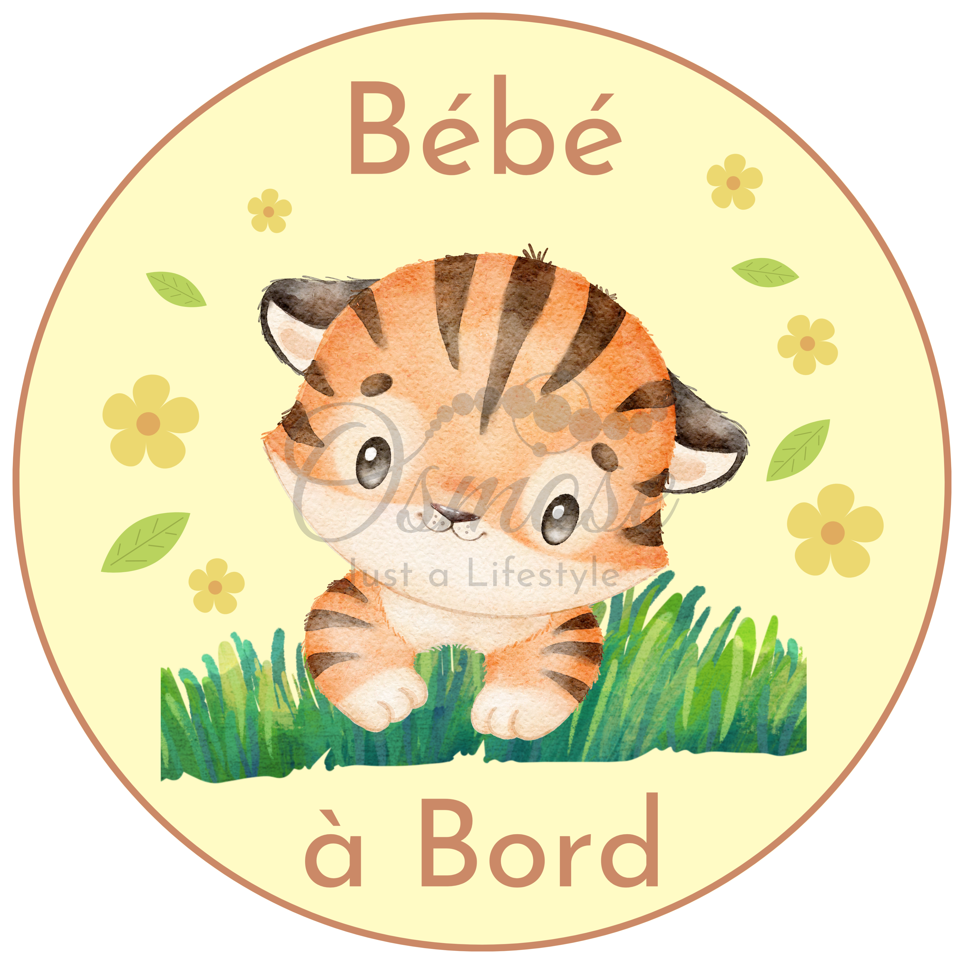Autocollant Bébé à Bord - Bébé Tigre