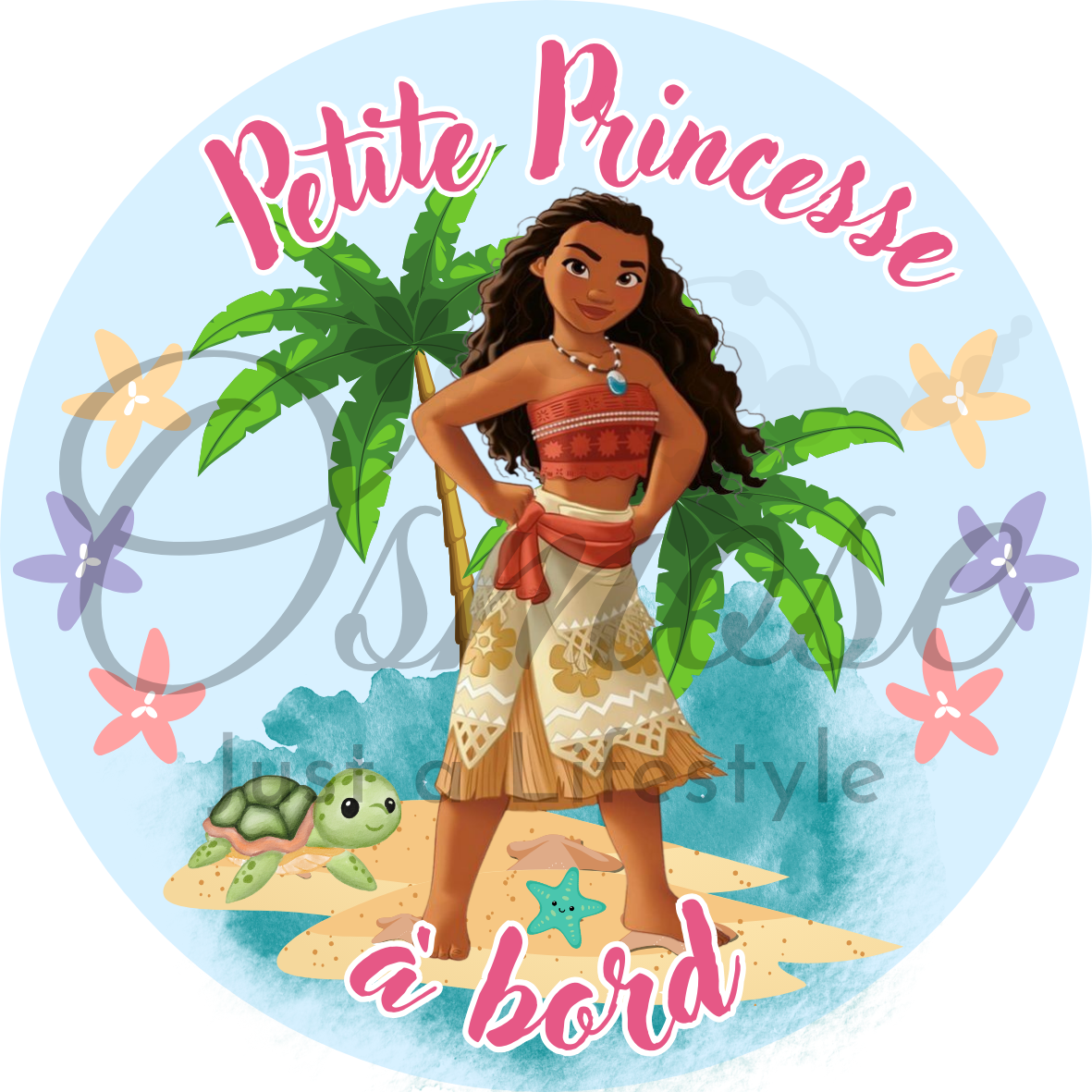 Autocollant Princesse à Bord - Vaïana