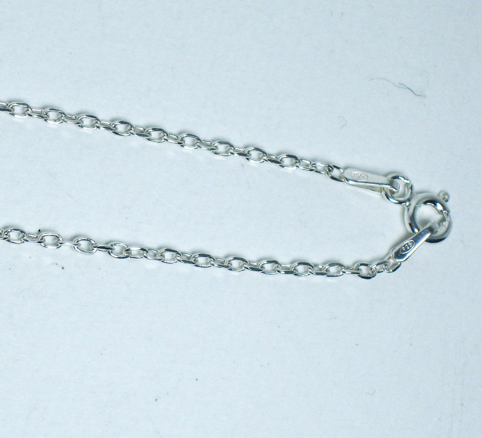 Thumbnail: Sterling Silver 20 inch Cable Chain Spring Ring Closure