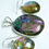 Thumbnail: Dichroic Glass Pink, Yellow Pendant & Earring Set Sterling Silver