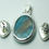 Thumbnail: Larimar pendant and Earring Set in 925 Silver.  Earrings are studs.