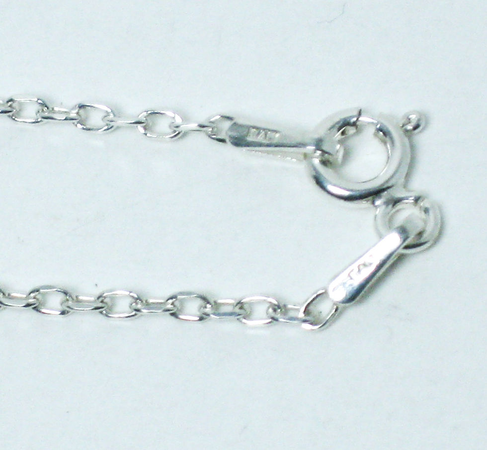 Thumbnail: Sterling Silver 20 inch Cable Chain Spring Ring Closure