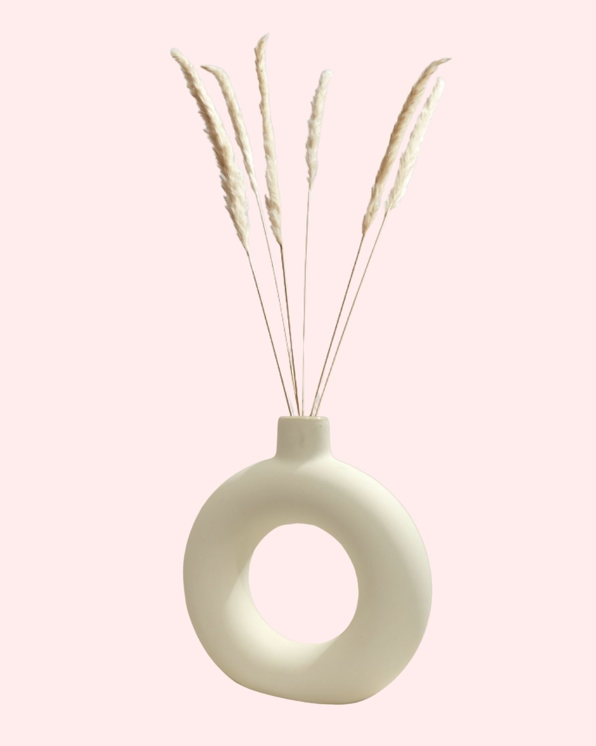 Matte Ivory Beauty - Ring Vase