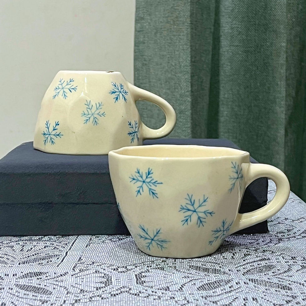 Thumbnail: Snowflake Coffee Cups - Set of 2