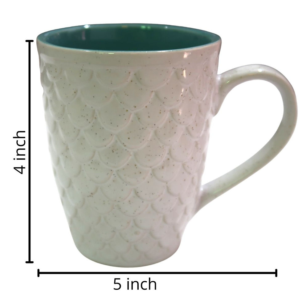 Thumbnail: Fish Scale Multicoloured Ceramic Coffee/Milk Mug
