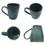 Thumbnail: Double Glazed Ceramic Coffee/Milk Mug in Emerald & Gold