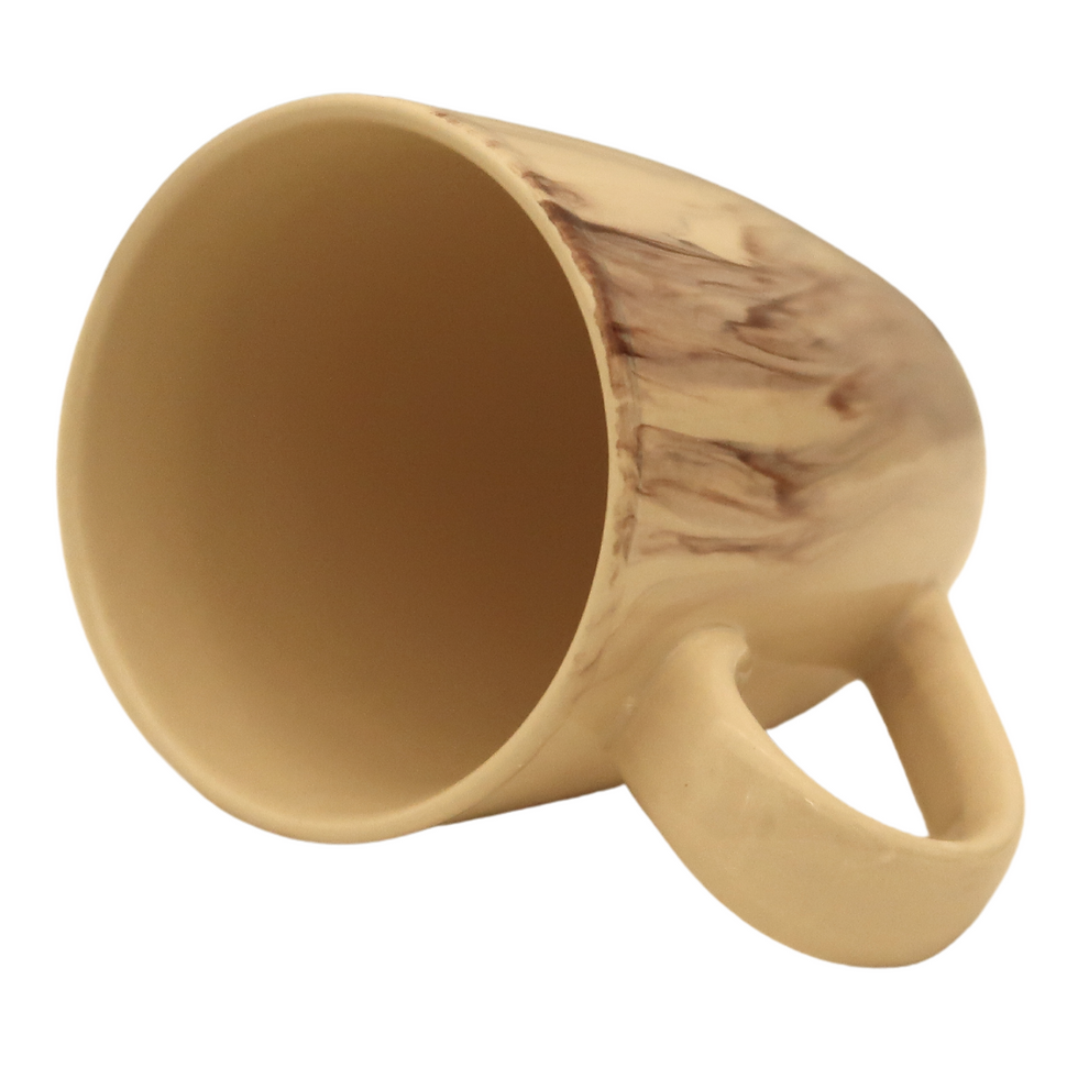 Thumbnail: Marble Pattern Ceramic Coffee/Milk Mugs in Beige
