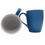 Thumbnail: Checkered Ceramic Coffee/Milk Mugs in Cobalt Blue