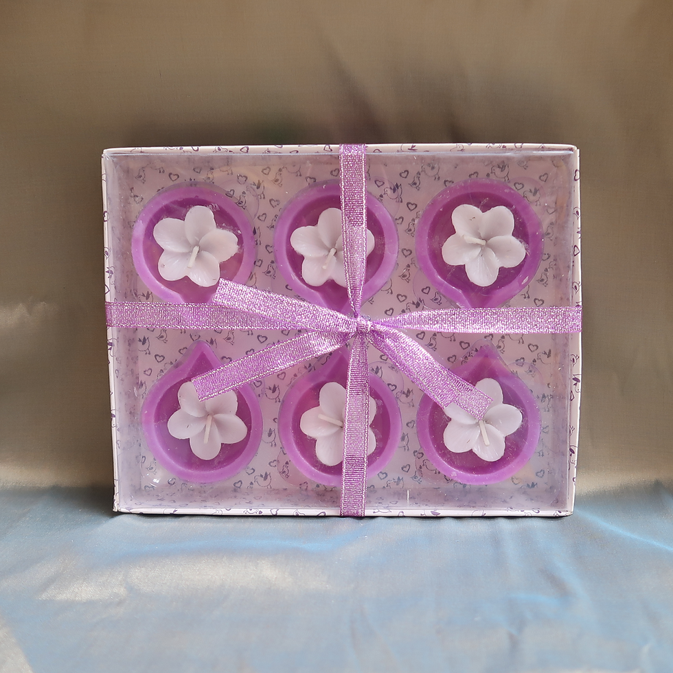 Thumbnail: Floating Diya with Lilly Candles - Set of 6