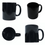 Thumbnail: Glossy Solid Ceramic Coffee/Milk Mug in Black