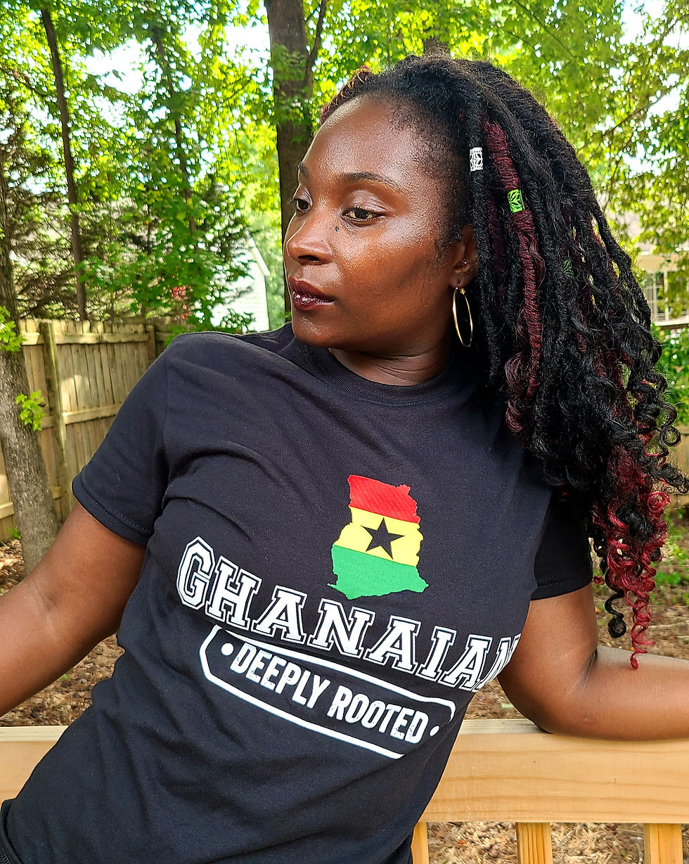 Thumbnail: T-shirt - "Ghanaian- deeply rooted"