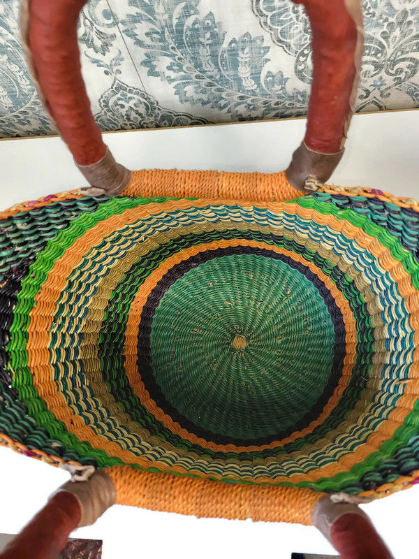 Thumbnail: Green Bolga basket bag