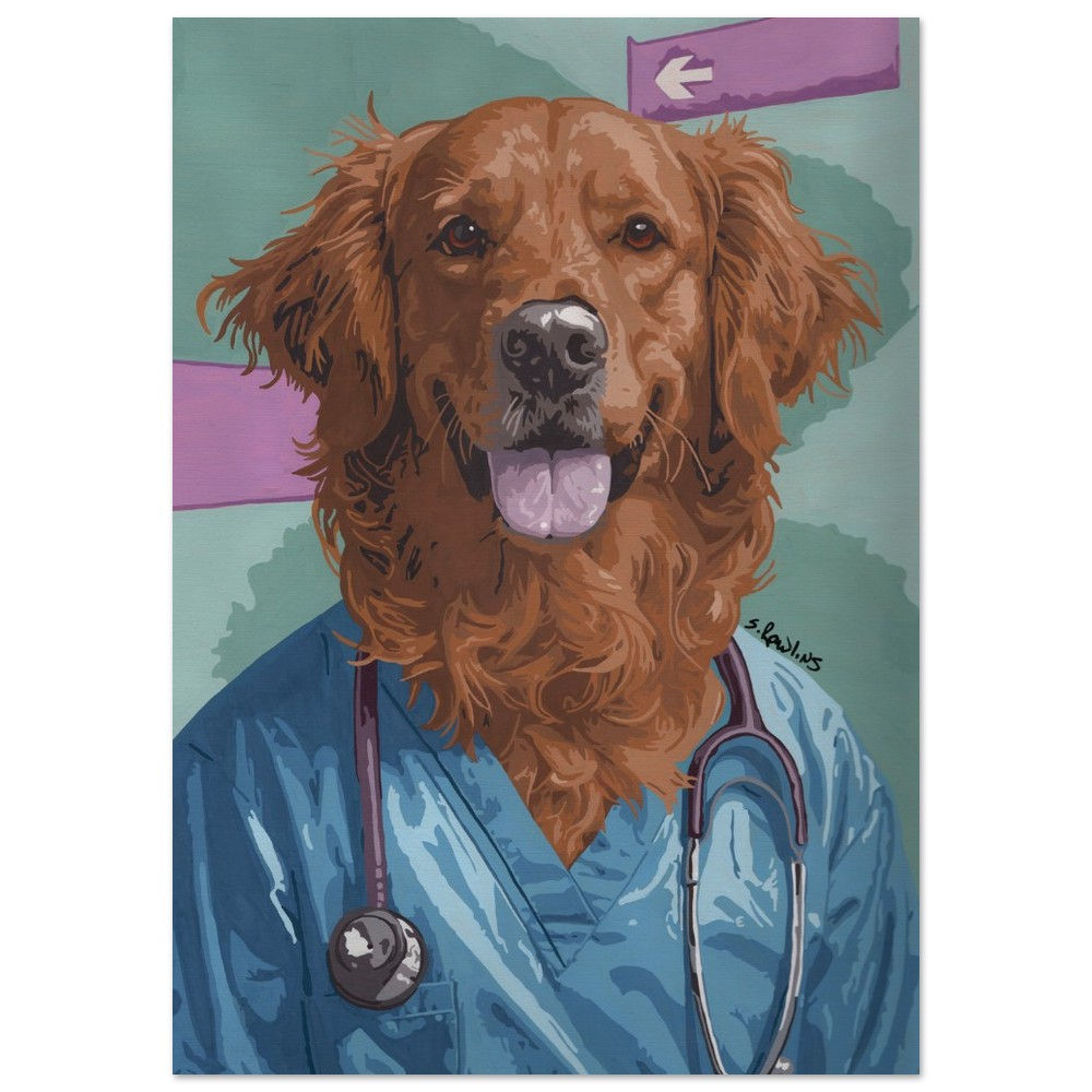 "On Call" Giclée fine art print A4