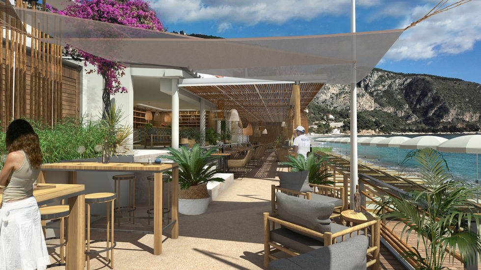 terrasse plage d'Eze