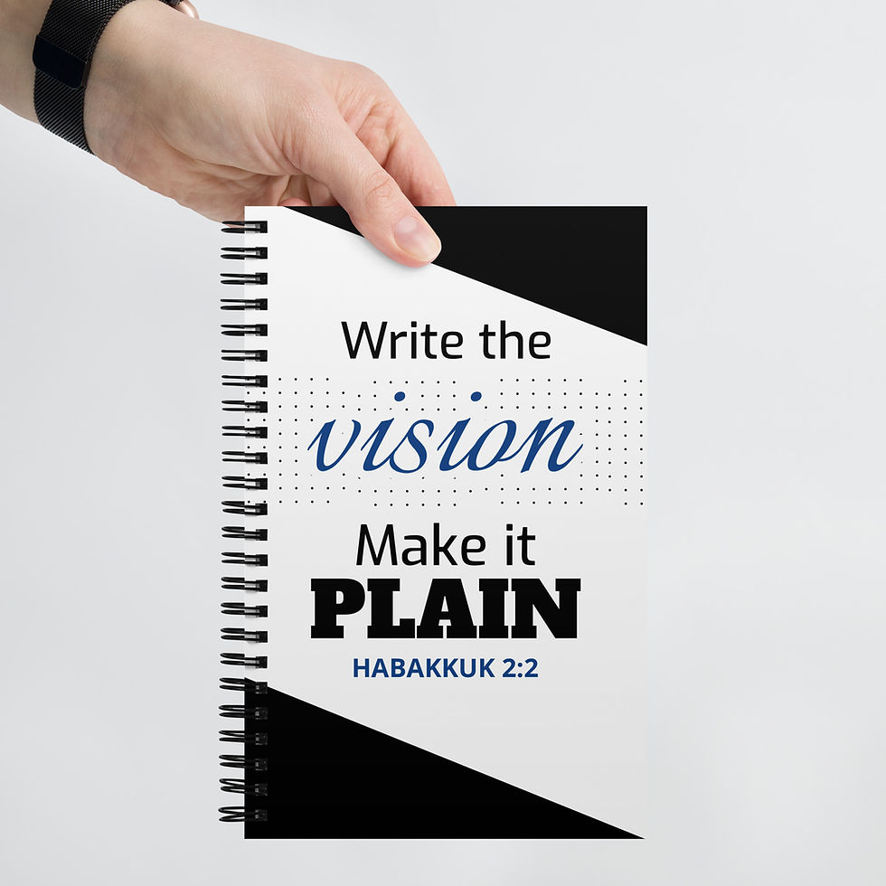 Thumbnail: Write the Vision, Make it Plain" spiral notebook with elegant typography on a soft-touch cover.