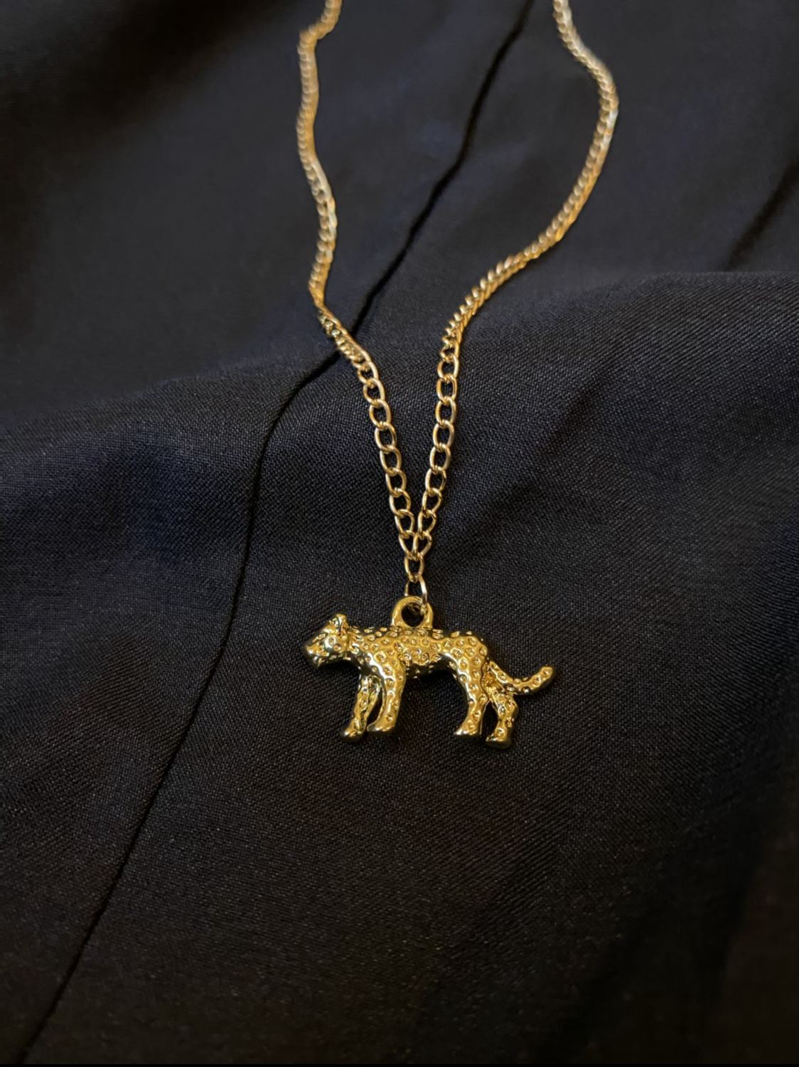 ‘cheetah’ gold necklace 