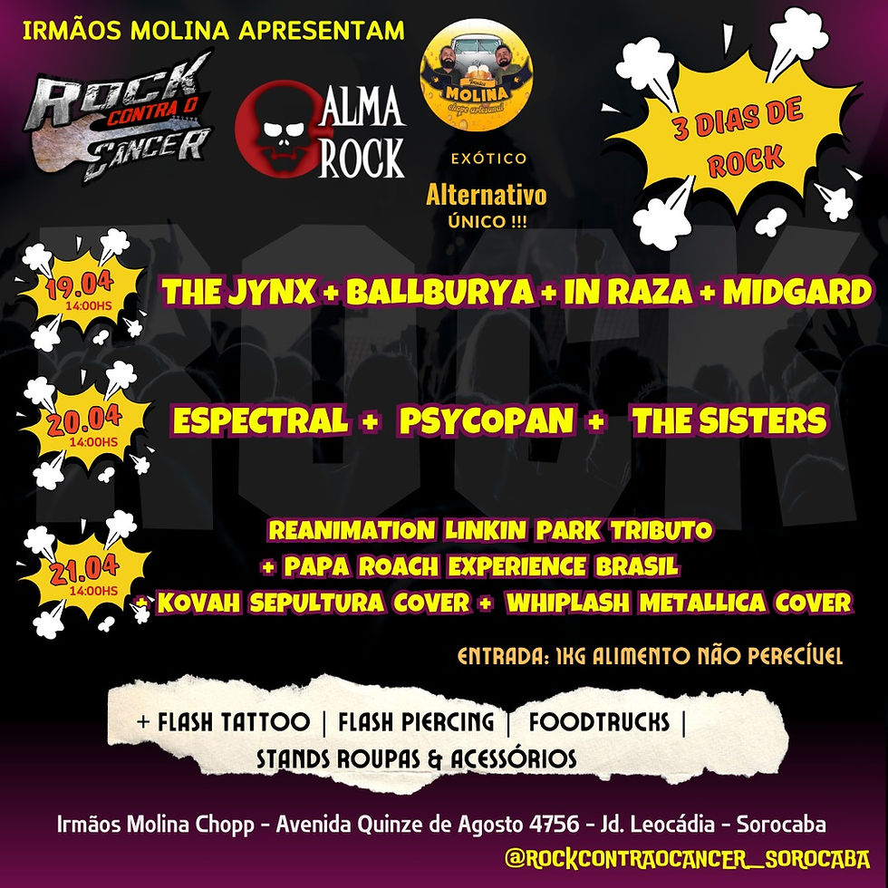 ROCK CONTRA O CÂNCER & ALMA ROCK