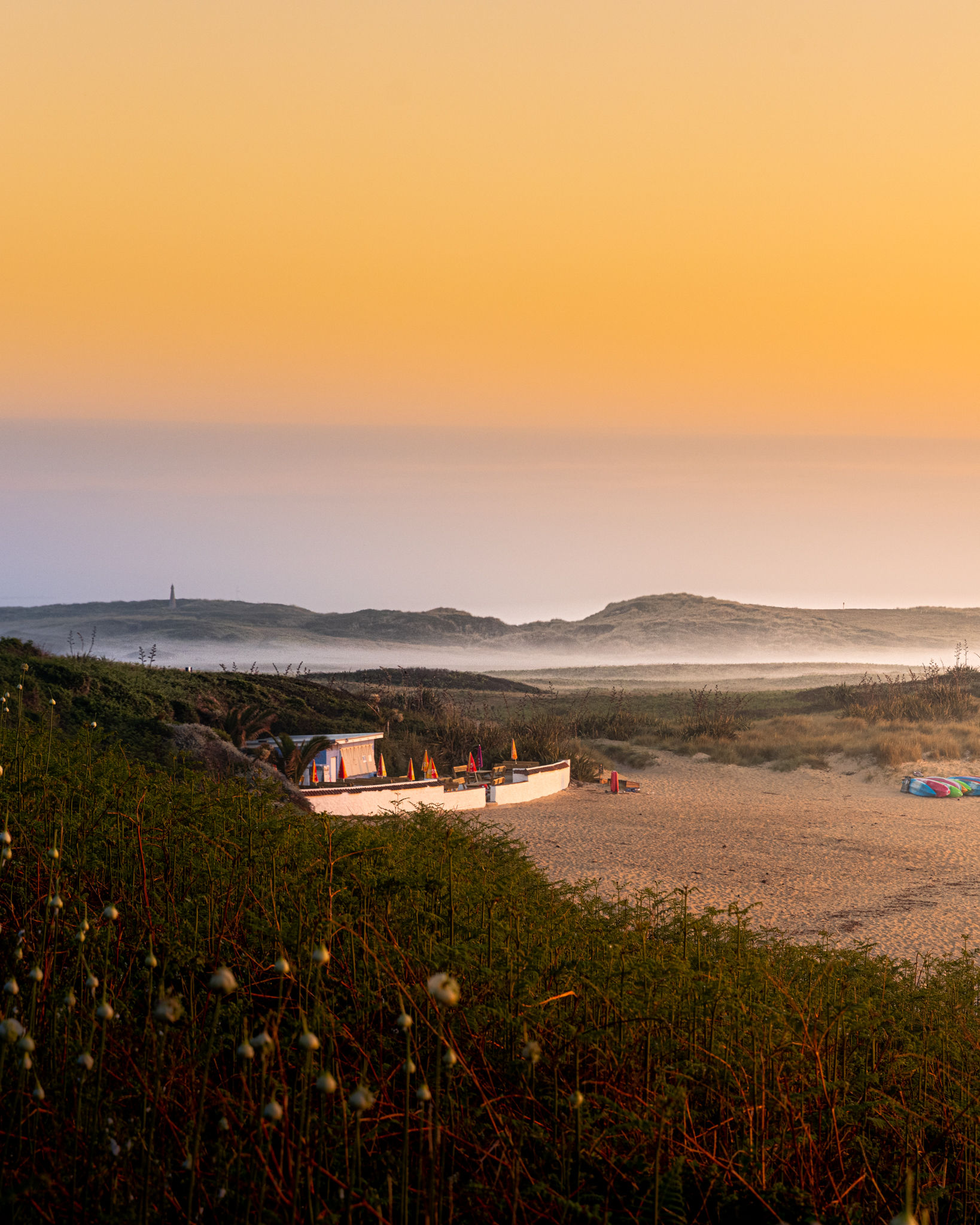 Herm - Shell Beach Low Sunrise Mist (Portrait) - 2021
