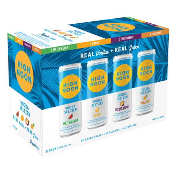 High Noon Tropical Variety Hard Seltzer 8-355ml Cans, 8-Pack