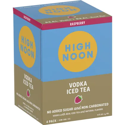 High Noon Raspberry Vodka Iced Tea 4-Pack, 4-pack