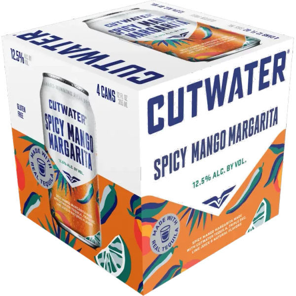 Cutwater Spirits Spicy Mango Margarita 4-355ml Cans, 4-Pack