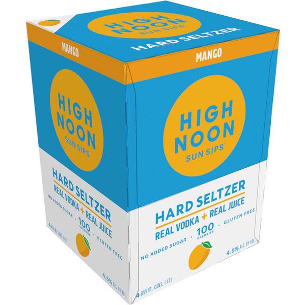 High Noon 'Mango' Vodka and Soda 4-355ml Cans, 4-Pack
