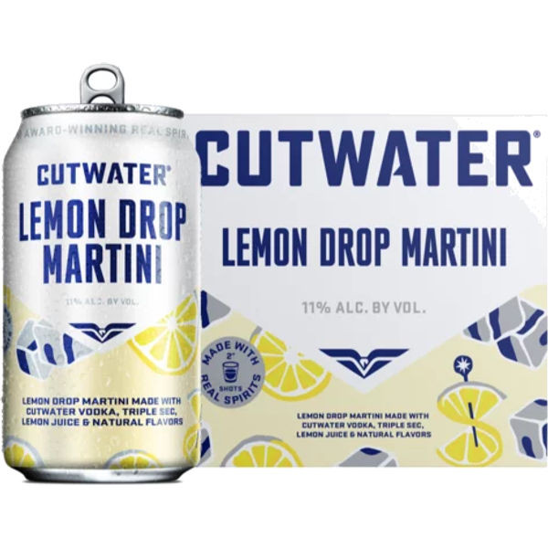 Cutwater Spirits Lemon Drop Martini 4-355ml Can, 4-Pack