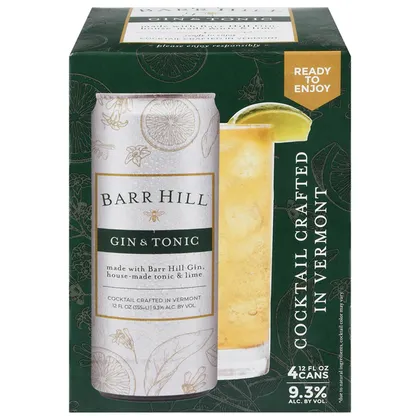 Barr Hill Gin & Tonic 4-Pack, 4-pack