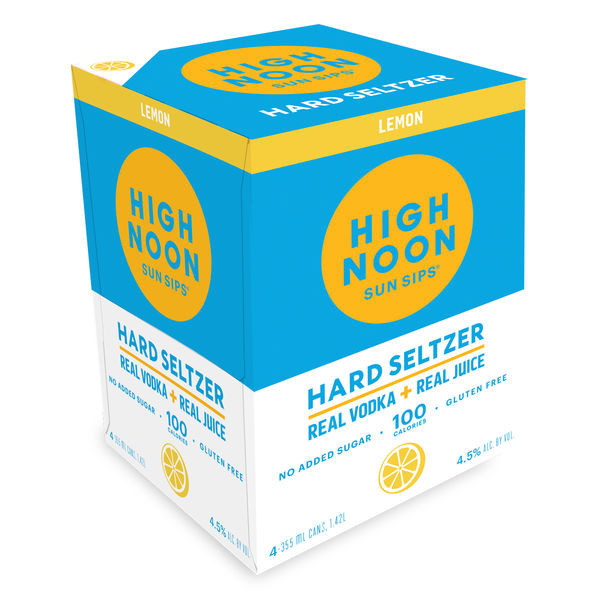 High Noon 'Lemon' Vodka & Soda 4-355ml Cans, 4-Pack