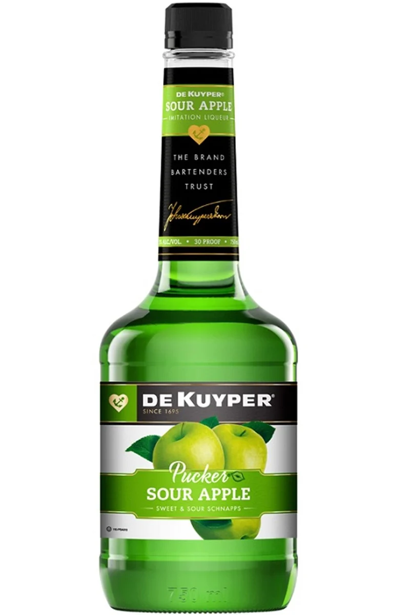 DeKuyper Pucker Sour Apple Schnapps - 750ml, 750 mL