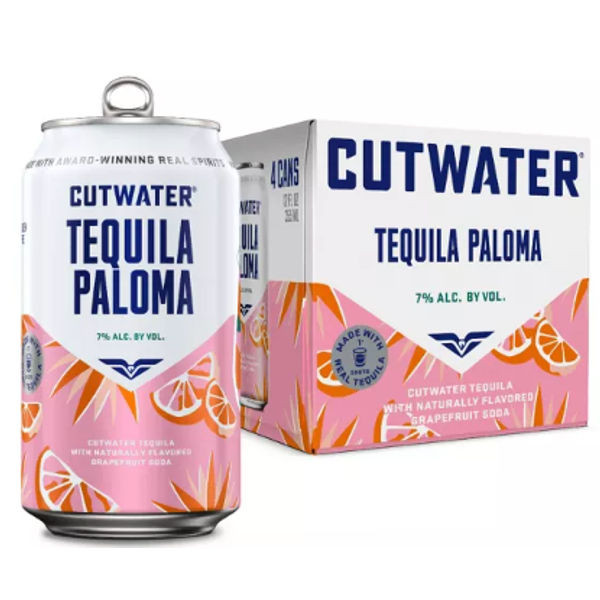 Cutwater Spirits Tequila Paloma 4-355ml Cans, 4-Pack