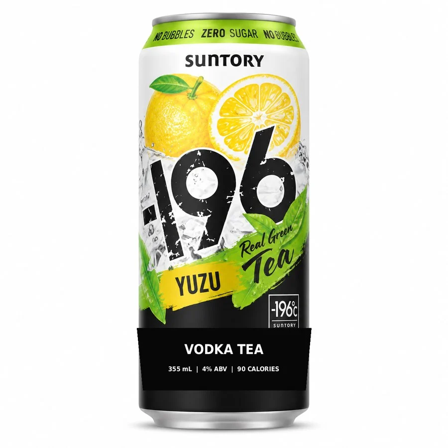 -196 Yuzu Green Tea Vodka Tea, 355 mL can