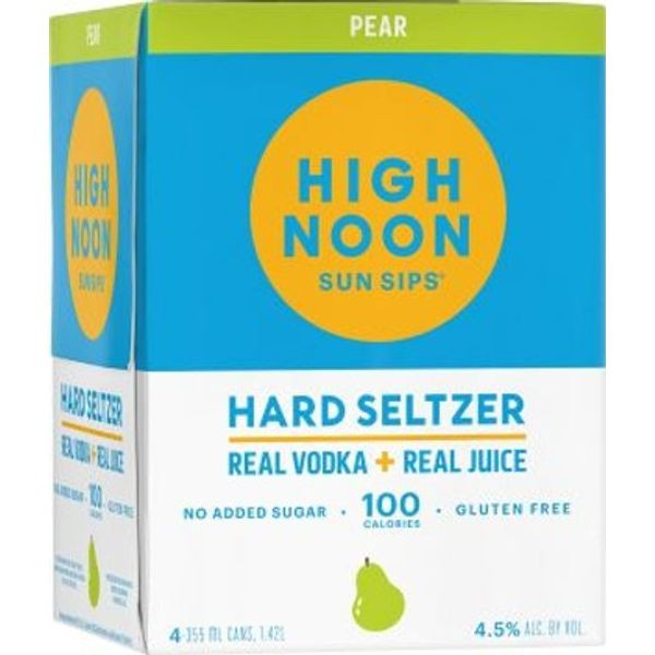 High Noon 'Pear' Vodka and Soda 4-355ml Cans, 4-Pack