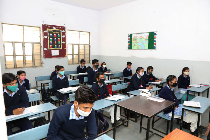 Students Studying in a Classroom