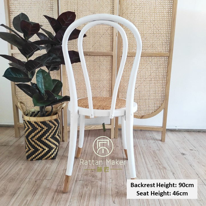 Thumbnail: Authentic Armless Chair with Rattan Sofa Cushion with Rattan Weaved Seater Handm