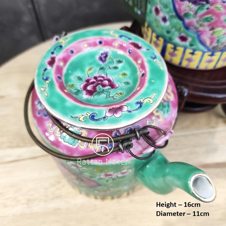 Thumbnail: Teapot / Peranakan Baba Nyonya / Phoenix Peony Flower / Traditional Collection