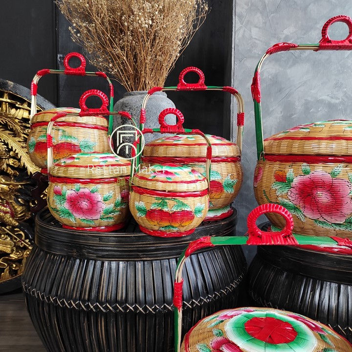 Thumbnail: Teow Chew Basket /Hokkien Wedding Basket / HandcraftedBasket