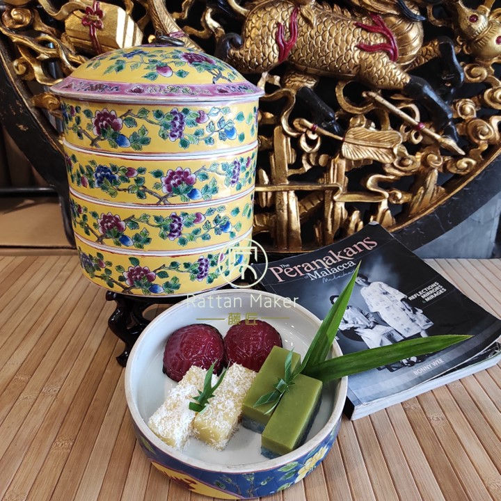 Thumbnail: Yellow Peranakan Tiffin -Peony Flower Design