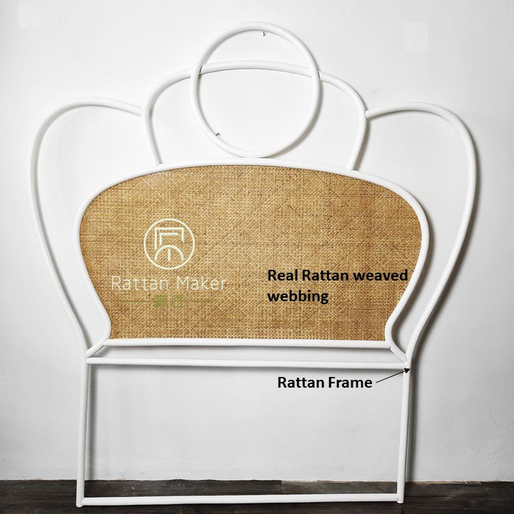 Thumbnail: [HB1-White] Rattan Headboard for Queen Bedframe