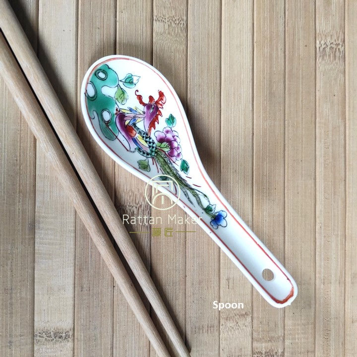 Thumbnail: [White] Single Tableware Set / Peranakan Baba Nyonya
