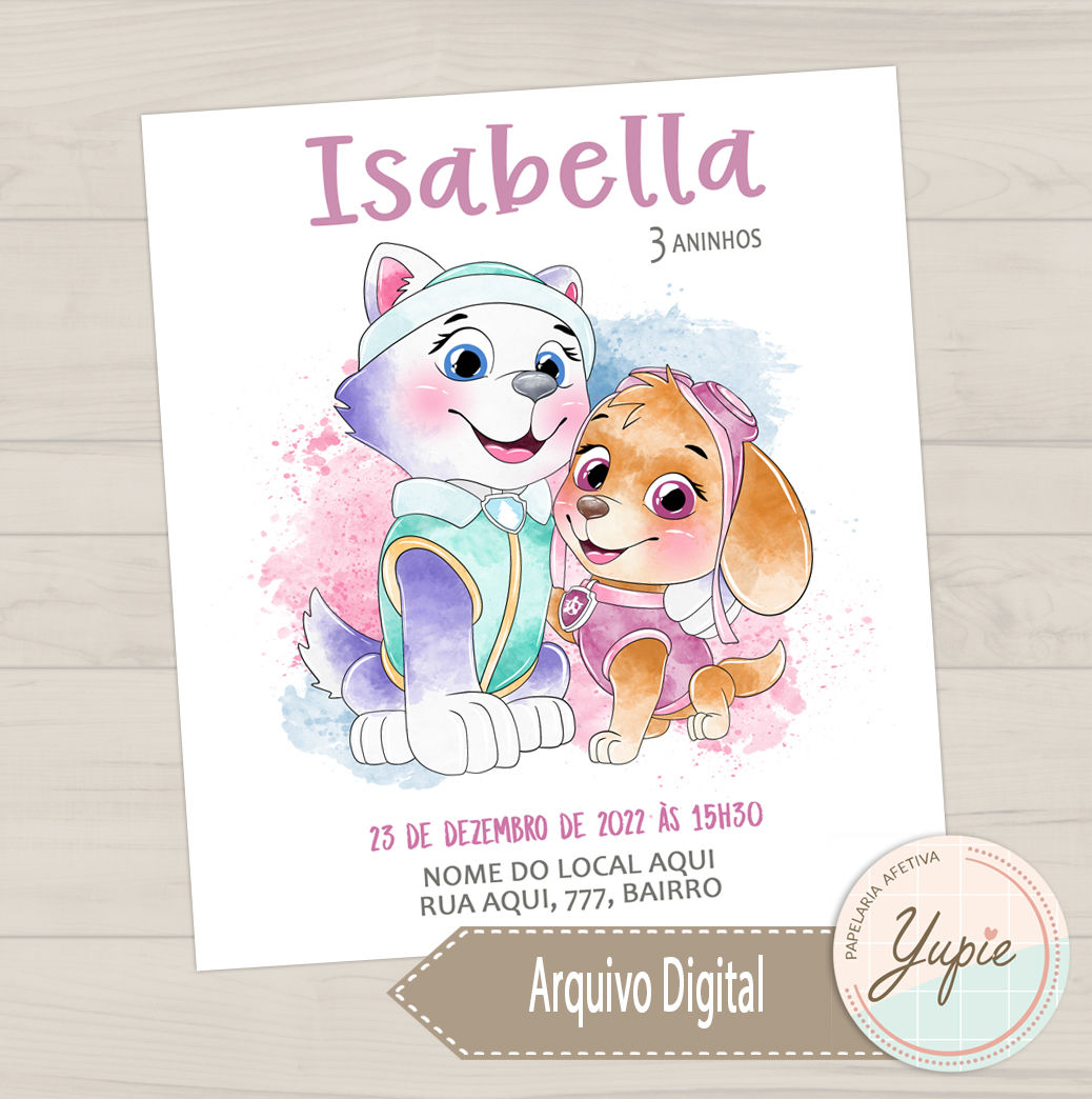 Convite Digital | Patrulha Canina Quadrado 03