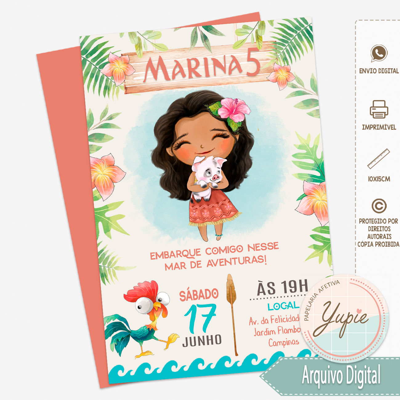 Convite Digital | Moana 01