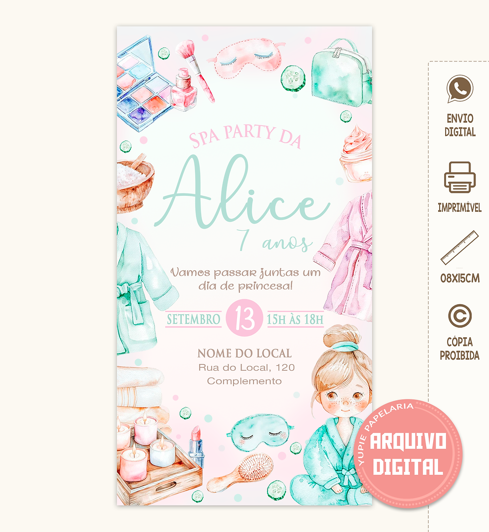 Convite Spa Day Loirinha Digital
