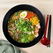 Japanese ramen & Noodle Soup at Carly's Healthy Cuisine at Branson Missouri