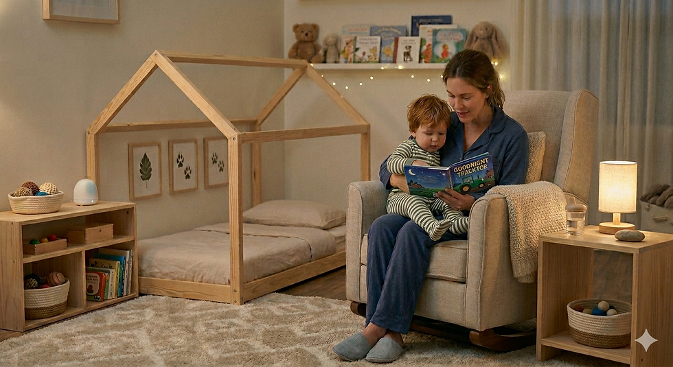 Parent and toddler enjoying a calm bedtime routine — gentle sleep coaching
