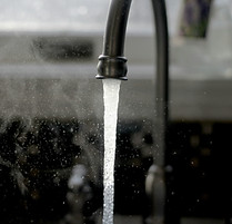 water running from a faucet