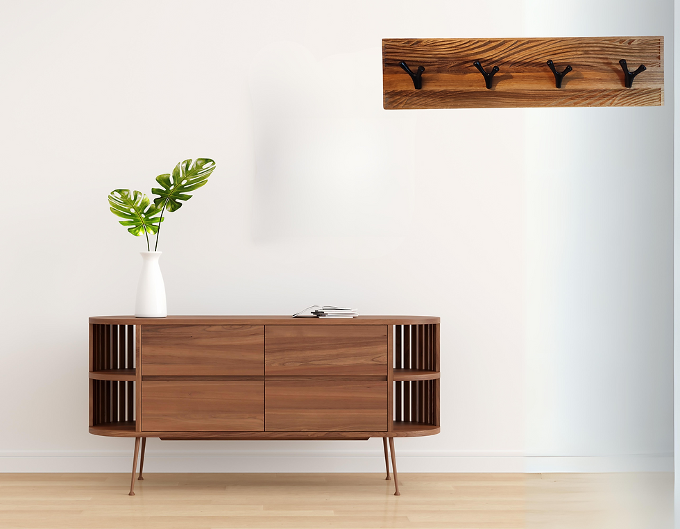 Handgefertigte edle Garderobe aus massivem Eichenholz im modernem WaldhausDesign